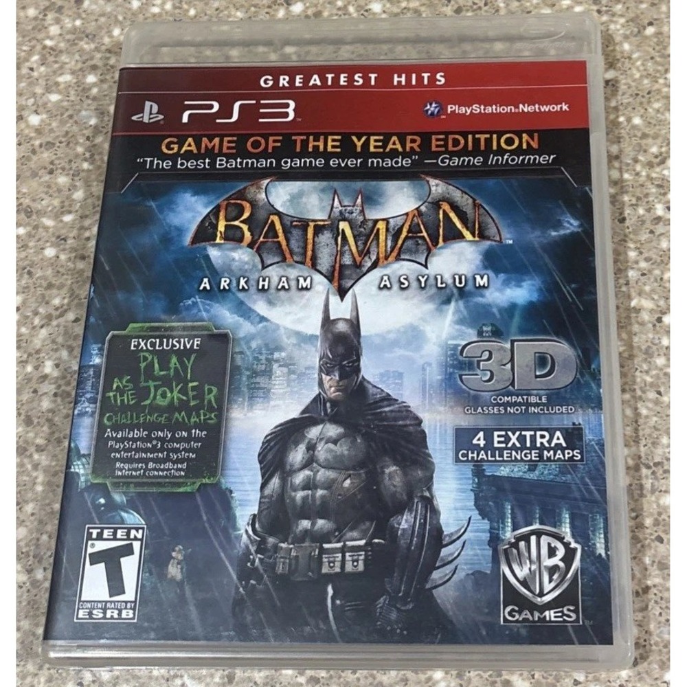 Batman Arkham Asylum Game of the Year Edition PS3 Greatest Hits Sony Playstation